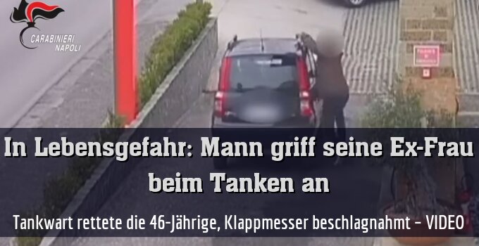 Tankwart rettete die 46-Jährige, Klappmesser beschlagnahmt – VIDEO