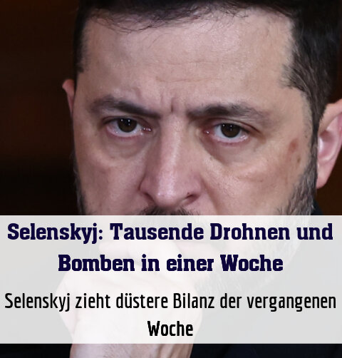 Selenskyj zieht düstere Bilanz der vergangenen Woche