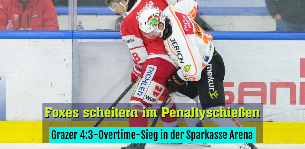 Grazer 4:3-Overtime-Sieg in der Sparkasse Arena