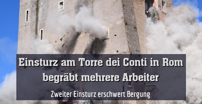 Zweiter Einsturz erschwert Bergung