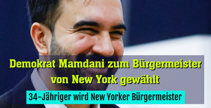 34-Jähriger wird New Yorker Bürgermeister