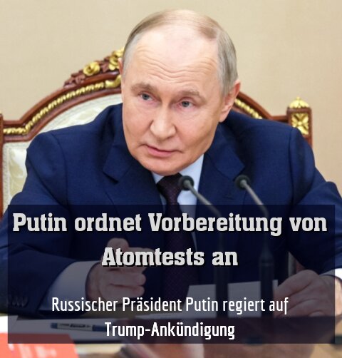 Russischer Präsident Putin regiert auf Trump-Ankündigung