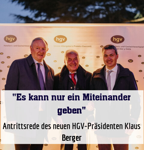 Antrittsrede des neuen HGV-Präsidenten Klaus Berger