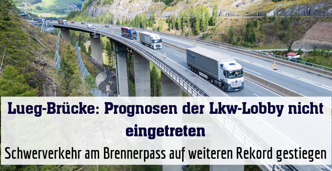 Schwerverkehr am Brennerpass auf weiteren Rekord gestiegen