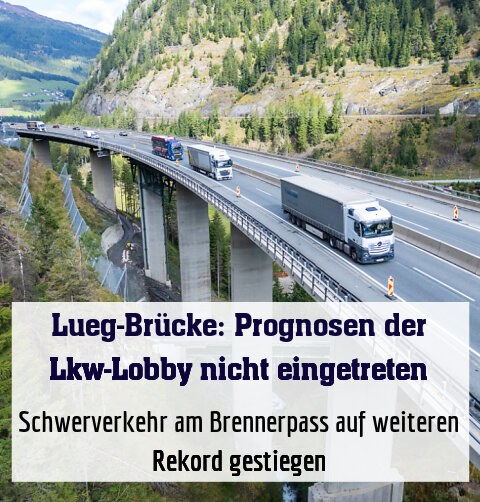 Schwerverkehr am Brennerpass auf weiteren Rekord gestiegen