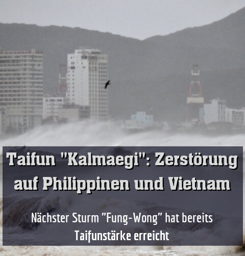 Nächster Sturm "Fung-Wong" hat bereits Taifunstärke erreicht