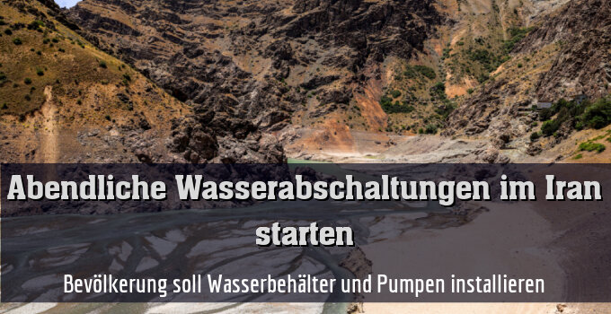 Bevölkerung soll Wasserbehälter und Pumpen installieren
