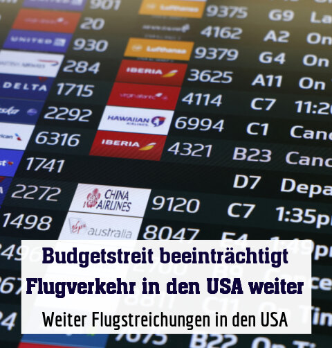 Weiter Flugstreichungen in den USA