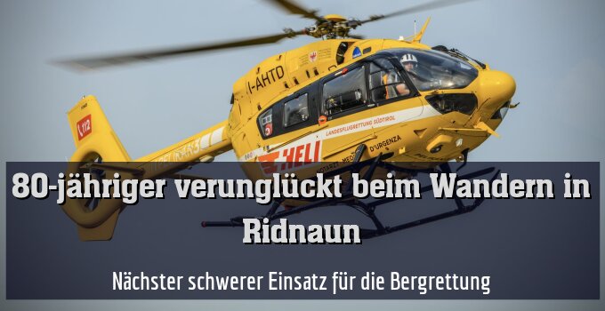 Nächster schwerer Einsatz für die Bergrettung