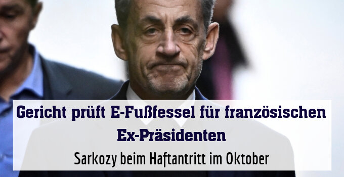 Sarkozy beim Haftantritt im Oktober