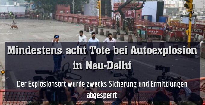 Der Explosionsort wurde zwecks Sicherung und Ermittlungen abgesperrt