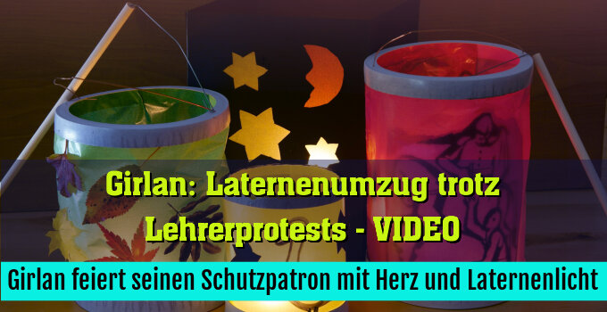 Girlan feiert seinen Schutzpatron mit Herz und Laternenlicht