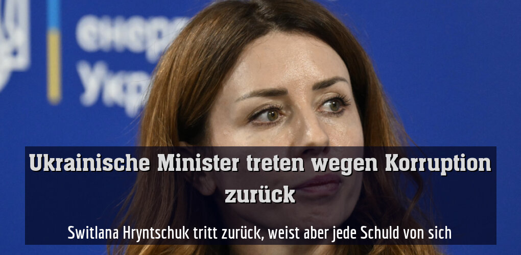 Switlana Hryntschuk tritt zurück, weist aber jede Schuld von sich