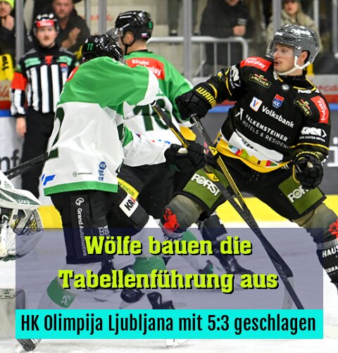 HK Olimpija Ljubljana mit 5:3 geschlagen