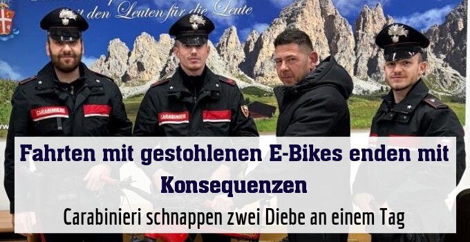 Carabinieri schnappen zwei Diebe an einem Tag