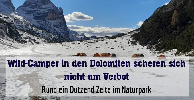 Rund ein Dutzend Zelte im Naturpark