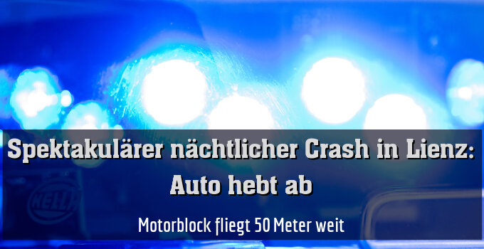 Motorblock fliegt 50 Meter weit