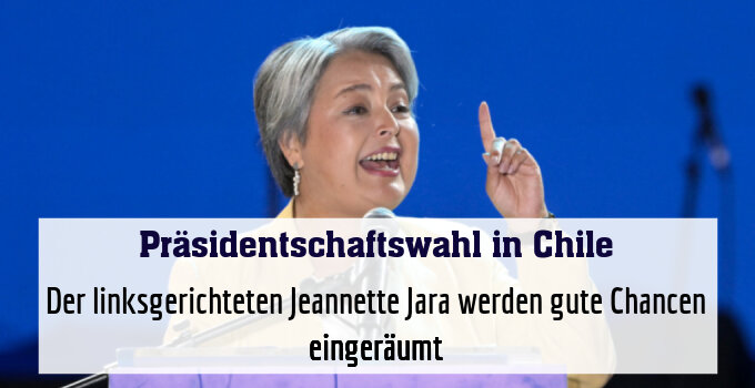 Der linksgerichteten Jeannette Jara werden gute Chancen eingeräumt