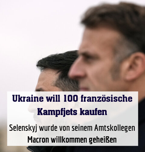 Selenskyj wurde von seinem Amtskollegen Macron willkommen geheißen