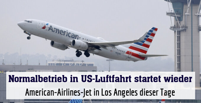 American-Airlines-Jet in Los Angeles dieser Tage