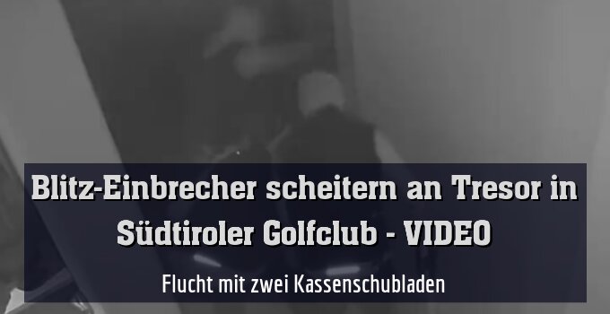 Flucht mit zwei Kassenschubladen