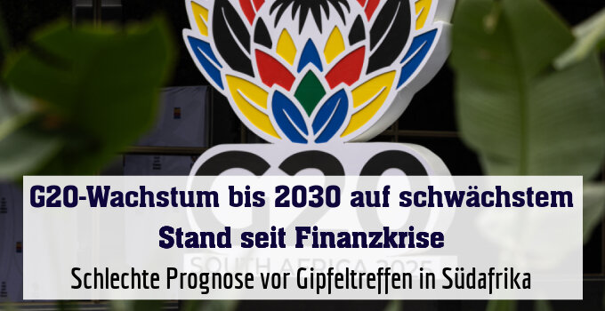 Schlechte Prognose vor Gipfeltreffen in Südafrika