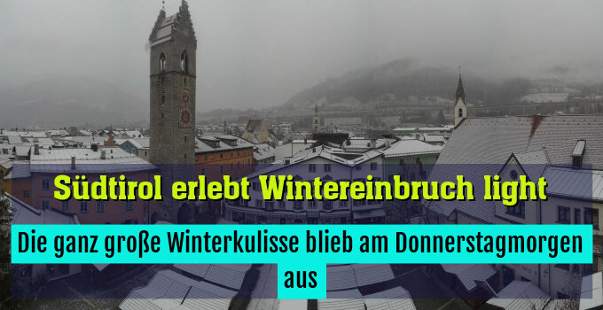 Die ganz große Winterkulisse blieb am Donnerstagmorgen aus