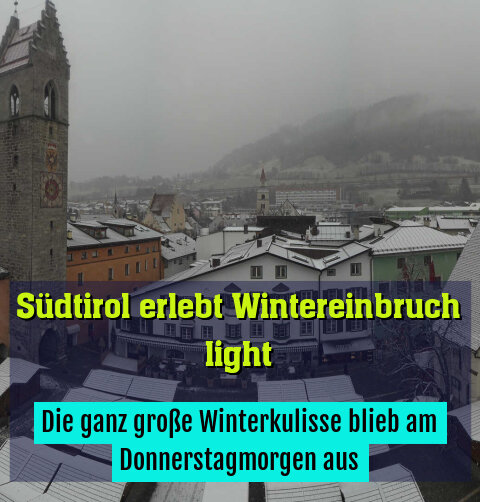 Die ganz große Winterkulisse blieb am Donnerstagmorgen aus
