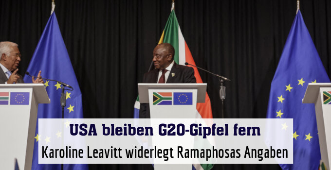 Karoline Leavitt widerlegt Ramaphosas Angaben