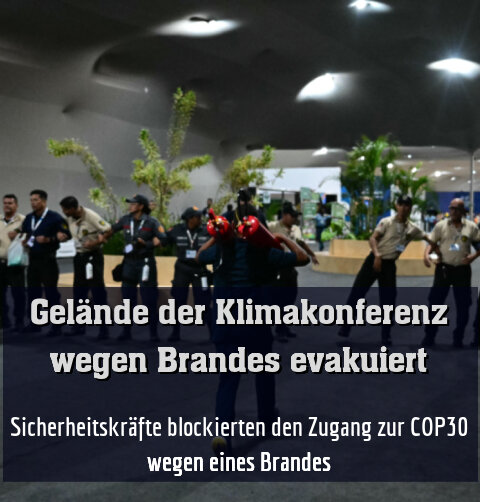 Sicherheitskräfte blockierten den Zugang zur COP30 wegen eines Brandes