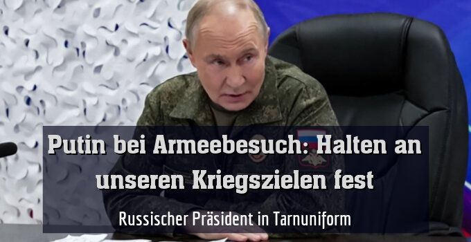 Russischer Präsident in Tarnuniform