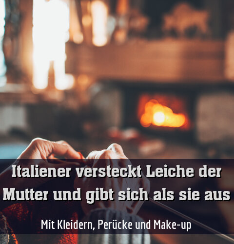 Mit Kleidern, Perücke und Make-up