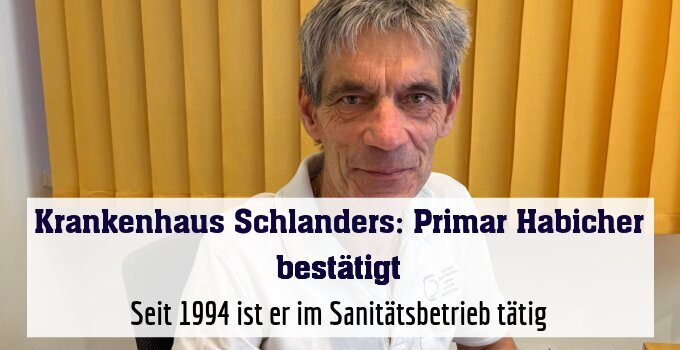 Seit 1994 ist er im Sanitätsbetrieb tätig