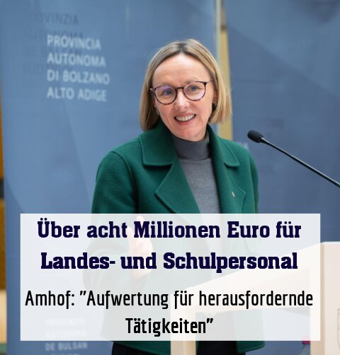 Amhof: "Aufwertung für herausfordernde Tätigkeiten"