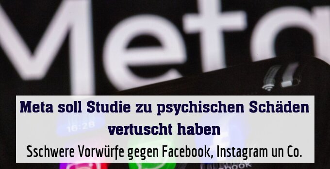Sschwere Vorwürfe gegen Facebook, Instagram un Co.