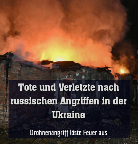 Drohnenangriff löste Feuer aus