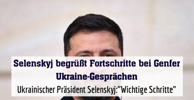 Ukrainischer Präsident Selenskyj:"Wichtige Schritte" (Archivbild)
