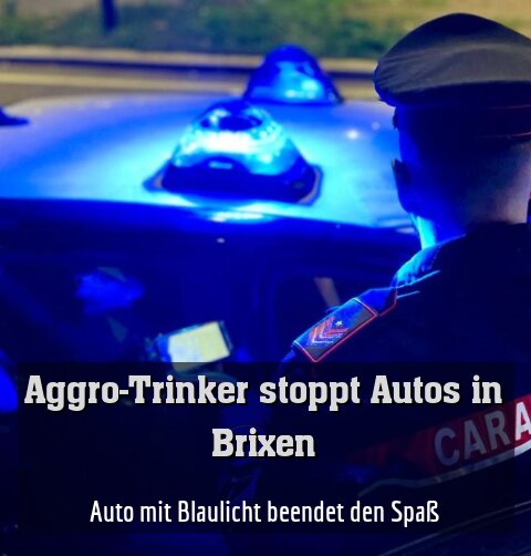 Auto mit Blaulicht beendet den Spaß
