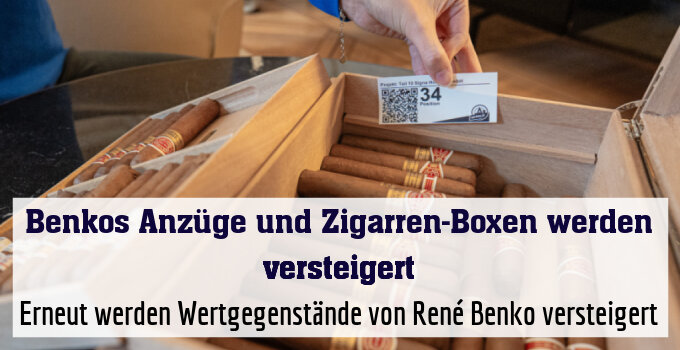 Erneut werden Wertgegenstände von René Benko versteigert