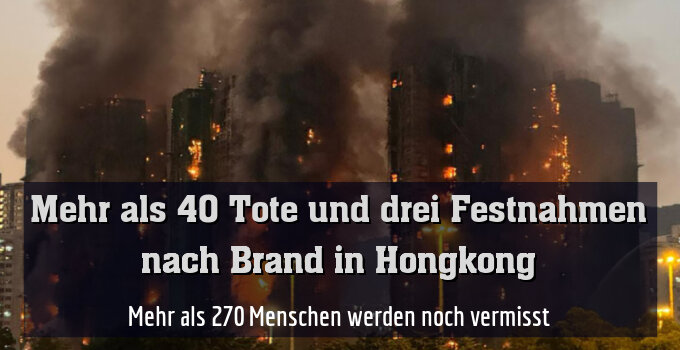 Mehr als 270 Menschen werden noch vermisst