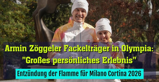 Entzündung der Flamme für Milano Cortina 2026
