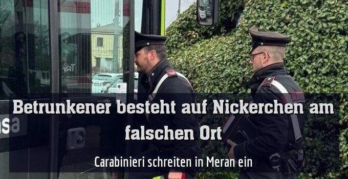 Carabinieri schreiten in Meran ein