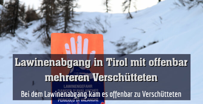 Bei dem Lawinenabgang kam es offenbar zu Verschütteten