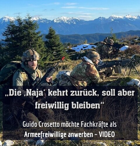 Guido Crosetto möchte Fachkräfte als Armeefreiwillige anwerben – VIDEO