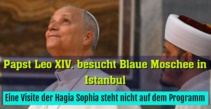 Der Papst beim Besuch der Blauen Moschee