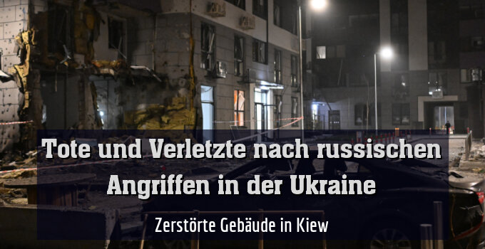 Zerstörte Gebäude in Kiew