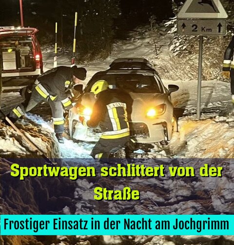 Frostiger Einsatz in der Nacht am Jochgrimm