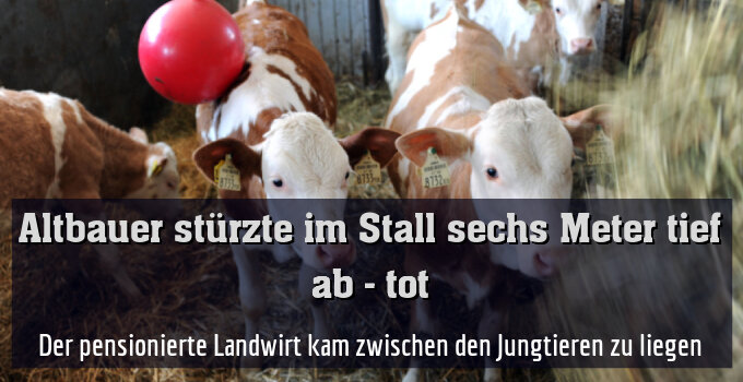 Der pensionierte Landwirt kam zwischen den Jungtieren zu liegen