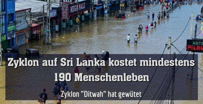 Zyklon "Ditwah" hat gewütet