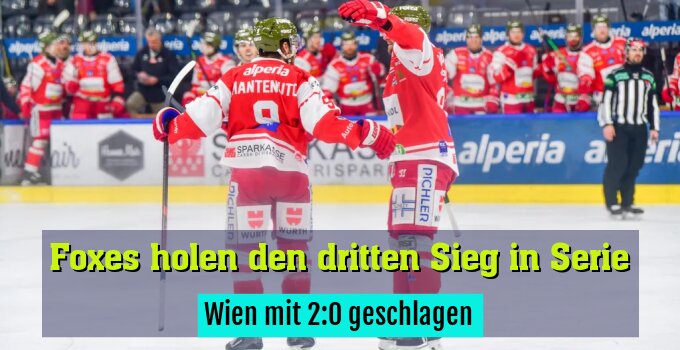 Wien mit 2:0 geschlagen